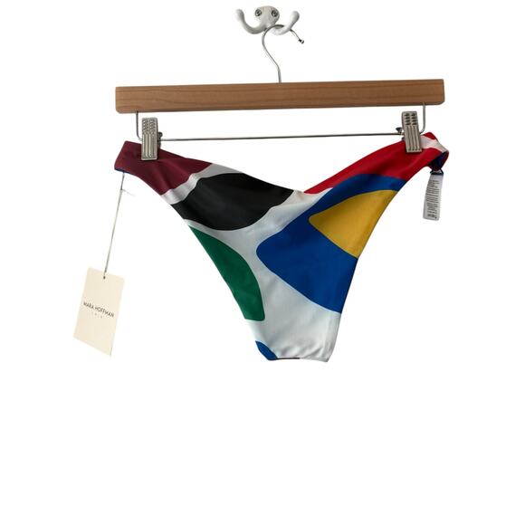 Mara Hoffman Kay Cheeky Colorblock Multicolor Bikini Bottoms Medium - Picture 5 of 6